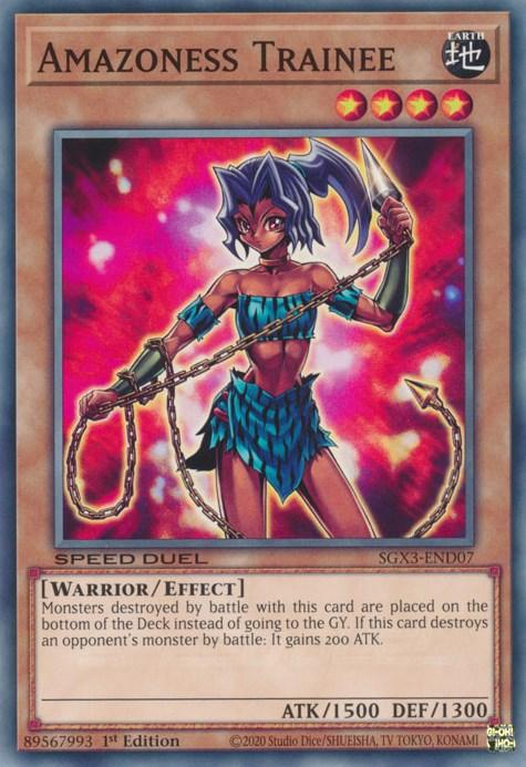 1st Edition, Common, Earth, Effect Monster, Speed Duel GX: Duelists of Shadows, Warrior Amazoness Trainee [SGX3-END07] Common - Trading Card World