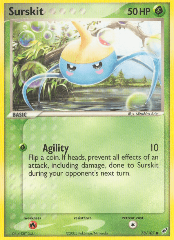 78, Common, EX: Deoxys, Fire[×2], Grass, Normal Surskit (78/107) [EX: Deoxys] - Trading Card World