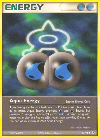 86, EX: Team Magma vs Team Aqua, Normal, Reverse Holofoil, Special Energy, Uncommon Aqua Energy (86/95) [EX: Team Magma vs Team Aqua] - Trading Card World
