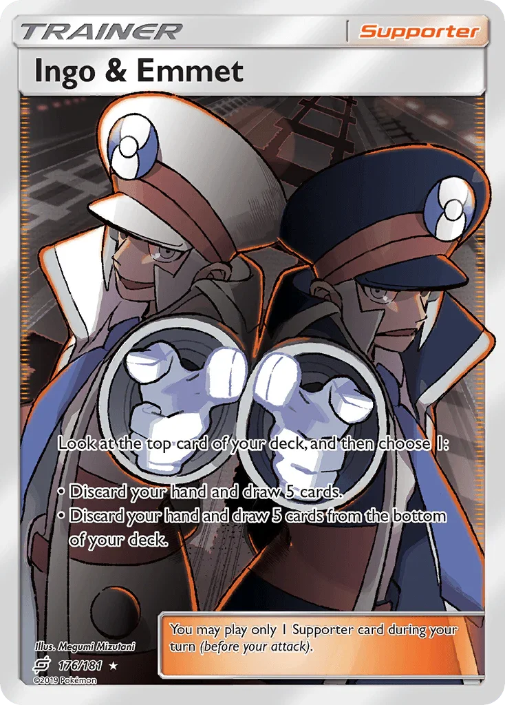 176, Holofoil, Sun & Moon: Team Up, Supporter, Ultra Rare Ingo & Emmet (176/181) [Sun & Moon: Team Up] - Trading Card World
