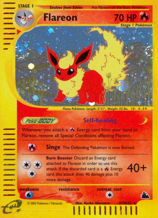 Fire, H7, Holo Rare, Holofoil, Reverse Holofoil, Skyridge, Water[×2] Flareon (H7/H32) [Skyridge] - Trading Card World