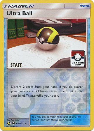 68a, Item, Promo, Reverse Holofoil, Sun & Moon: Shining Legends Ultra Ball (68a/73) (League Promo Staff) [Sun & Moon: Shining Legends] - Trading Card World