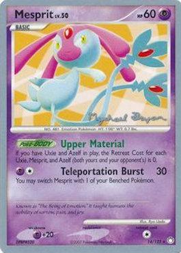 14, Normal, Psychic, Psychic[+20], Rare, World Championships 2010 Mesprit LV.30 (14/123) (Happy Luck - Mychael Bryan) [World Championships 2010] - Trading Card World
