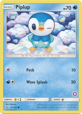 32, Lightning[×2], Normal, Promo, Sun & Moon: Trainer Kit - Alolan Sandslash, Water Piplup (32/156) (Deck Exclusive #11) [Sun & Moon: Trainer Kit - Alolan Sandslash] - Trading Card World