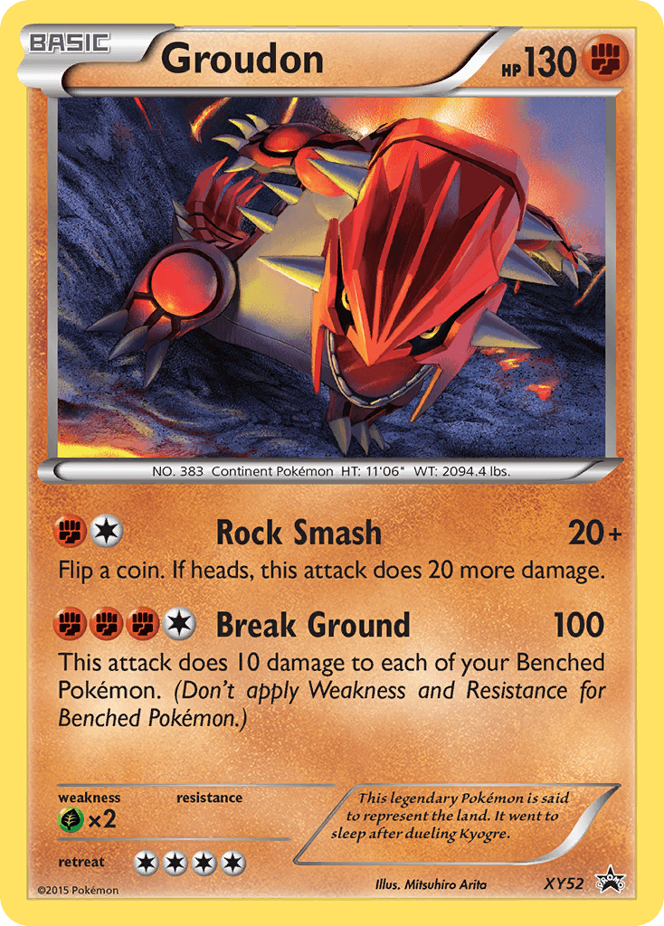 Fighting, Grass[×2], Holofoil, Promo, XY52, XY: Black Star Promos Groudon (XY52) [XY: Black Star Promos] - Trading Card World