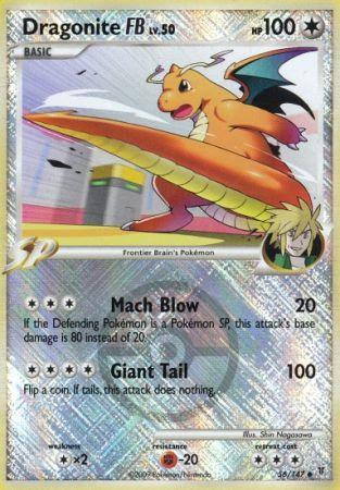 56, Colorless, Colorless[×2], Fighting[-20], Platinum: Supreme Victors, Promo, Reverse Holofoil Dragonite FB LV.50 (56/147) (League Promo) [Platinum: Supreme Victors] - Trading Card World
