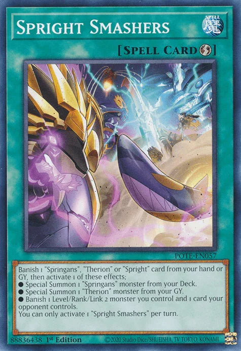 1st Edition, Common, Power of the Elements, Quick-Play Spell, Spell, Unlimited Spright Smashers [POTE-EN057] Common - Trading Card World