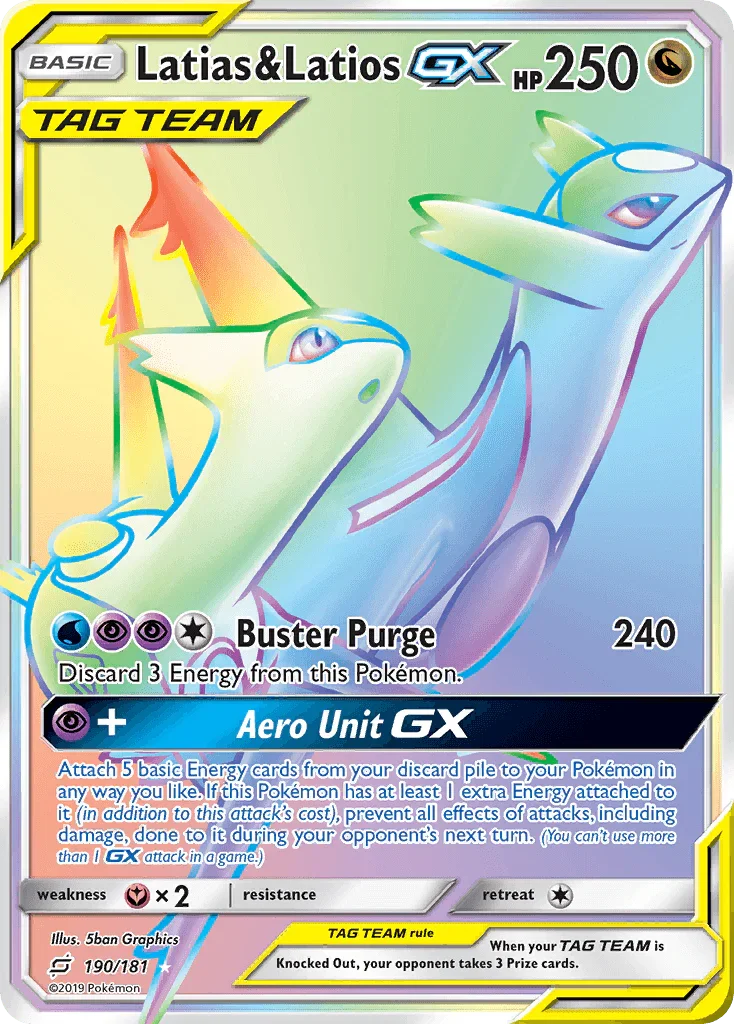 190, Dragon, Fairy[×2], Holofoil, Secret Rare, Sun & Moon: Team Up Latias & Latios GX (190/181) [Sun & Moon: Team Up] - Trading Card World