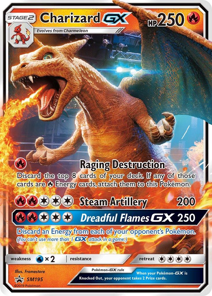 Black Star Promo, Fire, Holofoil, SM195, Sun & Moon: Black Star Promos, Water[×2] Charizard GX (SM195) [Sun & Moon: Black Star Promos] - Trading Card World