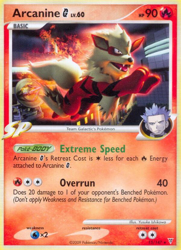 15, Fire, Holo Rare, Holofoil, Platinum: Supreme Victors, Water[×2] Arcanine G (15/147) (Theme Deck Exclusive) [Platinum: Supreme Victors] - Trading Card World