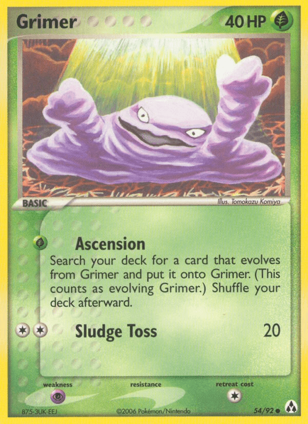 54, Common, EX: Legend Maker, Grass, Normal, Psychic[×2] Grimer (54/92) [EX: Legend Maker] - Trading Card World
