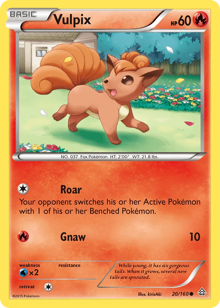 20, Common, Fire, Normal, Reverse Holofoil, Water[×2], XY: Primal Clash Vulpix (20/160) [XY: Primal Clash] - Trading Card World