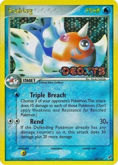 24, EX: Deoxys, Lightning[×2], Rare, Reverse Holofoil, Water Seaking (24/107) (Stamped) [EX: Deoxys] - Trading Card World