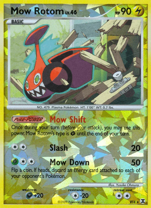 Colorless[-20], Darkness[+20], Holo Rare, Lightning, Platinum: Rising Rivals, Reverse Holofoil, RT4 Mow Rotom (RT4) [Platinum: Rising Rivals] - Trading Card World