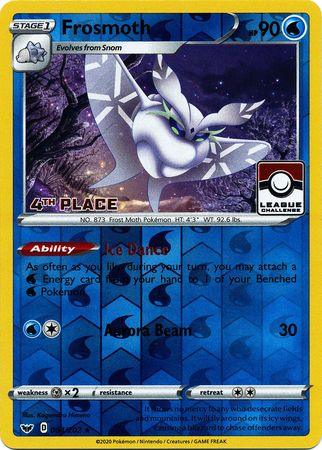 064, Metal[×2], Promo, Reverse Holofoil, Sword & Shield: Base Set, Water Frosmoth (064/202) (League Promo 4th Place) [Sword & Shield: Base Set] - Trading Card World