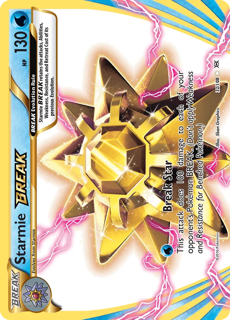 32, Holofoil, Ultra Rare, Water, XY: Evolutions Starmie BREAK (32/108) [XY: Evolutions] - Trading Card World