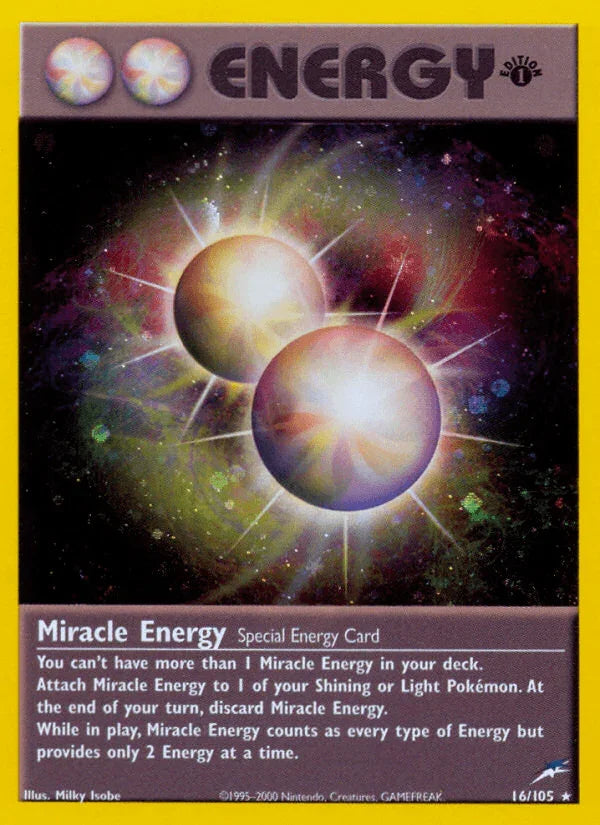 16, 1st Edition Holofoil, Holo Rare, Neo Destiny 1st Edition, Special Energy Miracle Energy (16/105) [Neo Destiny 1st Edition] - Trading Card World