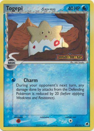 41, EX: Dragon Frontiers, Fighting[×2], Reverse Holofoil, Uncommon, Water Togepi (41/101) (Delta Species) (Stamped) [EX: Dragon Frontiers] - Trading Card World