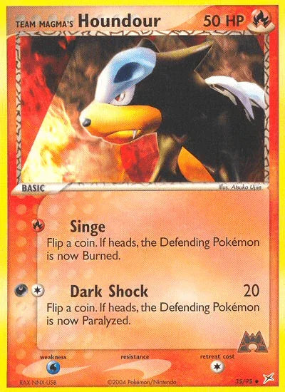 35, EX: Team Magma vs Team Aqua, Fire, Normal, Reverse Holofoil, Uncommon, Water[×2] Team Magma's Houndour (35/95) [EX: Team Magma vs Team Aqua] - Trading Card World