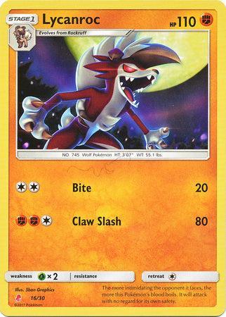 16, Fighting, Grass[×2], Normal, Promo, Sun & Moon: Trainer Kit - Lycanroc Lycanroc (16/30) [Sun & Moon: Trainer Kit - Lycanroc] - Trading Card World