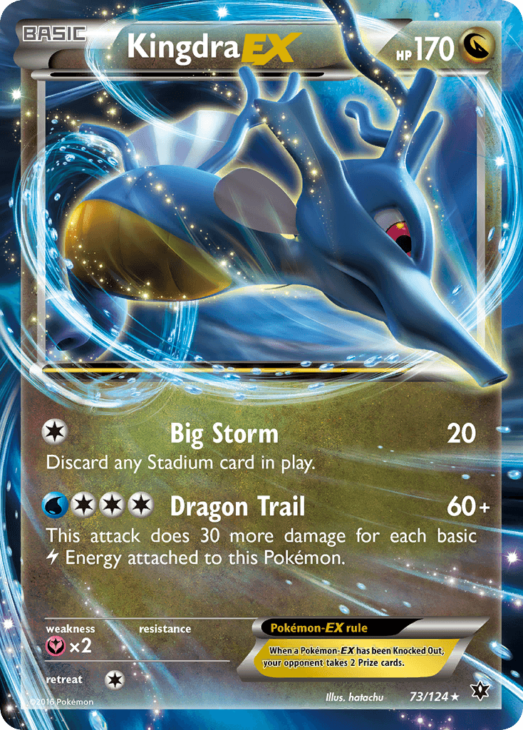 73, Dragon, Fairy[×2], Holofoil, Ultra Rare, XY: Fates Collide Kingdra EX (73/124) [XY: Fates Collide] - Trading Card World