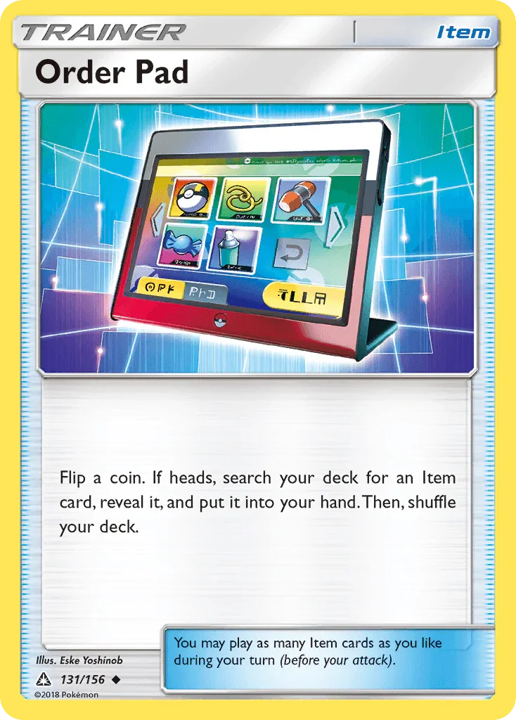 131, Item, Normal, Reverse Holofoil, Sun & Moon: Ultra Prism, Uncommon Order Pad (131/156) [Sun & Moon: Ultra Prism] - Trading Card World