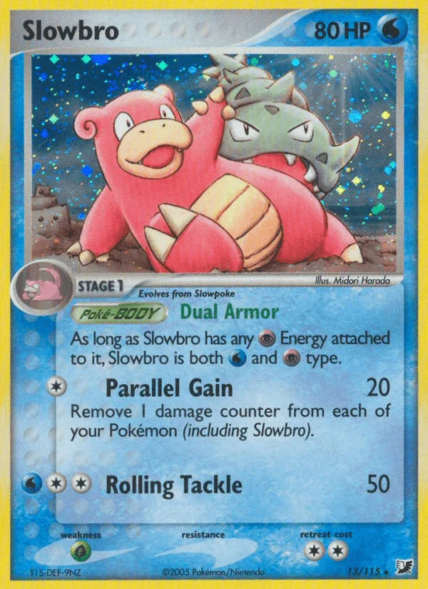 13, EX: Unseen Forces, Grass[×2], Holo Rare, Holofoil, Water Slowbro (13/115) [EX: Unseen Forces] - Trading Card World
