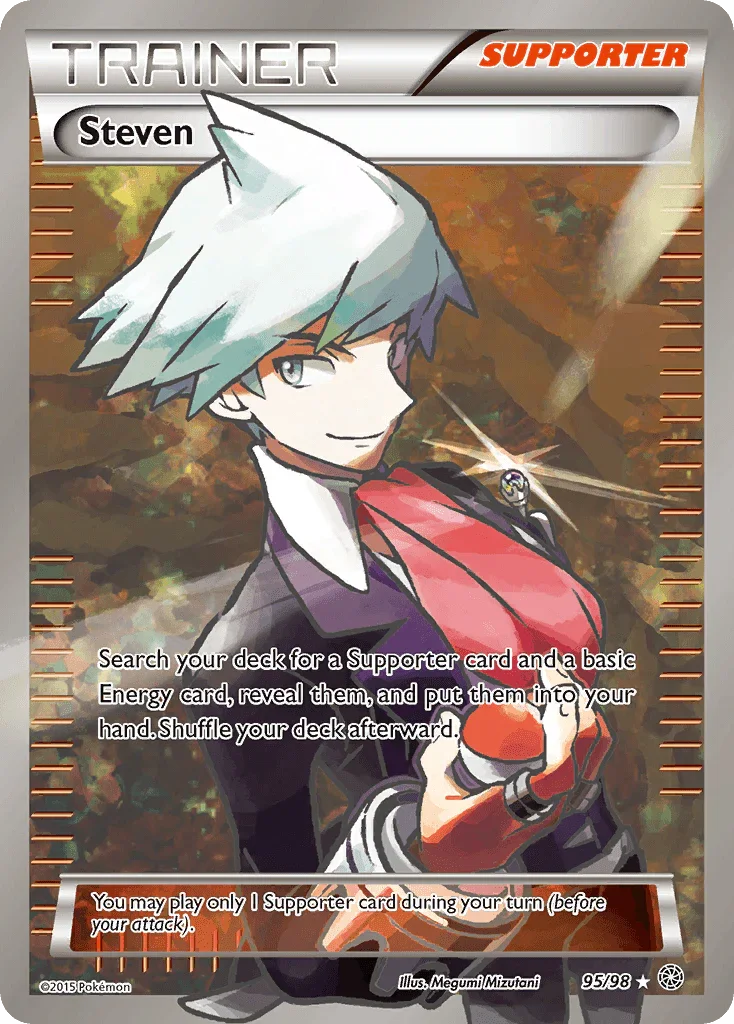 95, Holofoil, Supporter, Ultra Rare, XY: Ancient Origins Steven (95/98) [XY: Ancient Origins] - Trading Card World