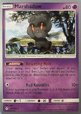 81, Darkness[×2], Fighting[-20], Normal, Psychic, Rare, World Championships 2019 Marshadow (81/214) (Perfection - Henry Brand) [World Championships 2019] - Trading Card World