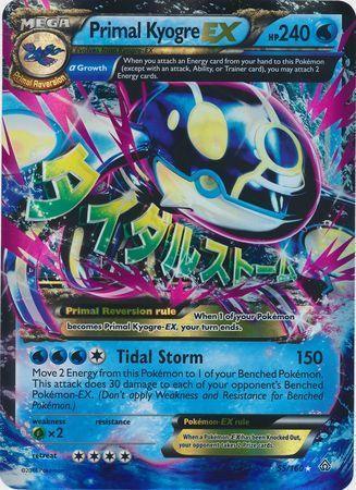 55, Grass[x2], Holofoil, Promo, Water, XY: Primal Clash Primal Kyogre EX (55/160) (Jumbo Card) [XY: Primal Clash] - Trading Card World