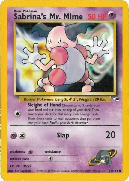 94, Common, Gym Heroes Unlimited, Normal, Psychic, Psychic[×2] Sabrina's Mr. Mime (94/132) [Gym Heroes Unlimited] - Trading Card World