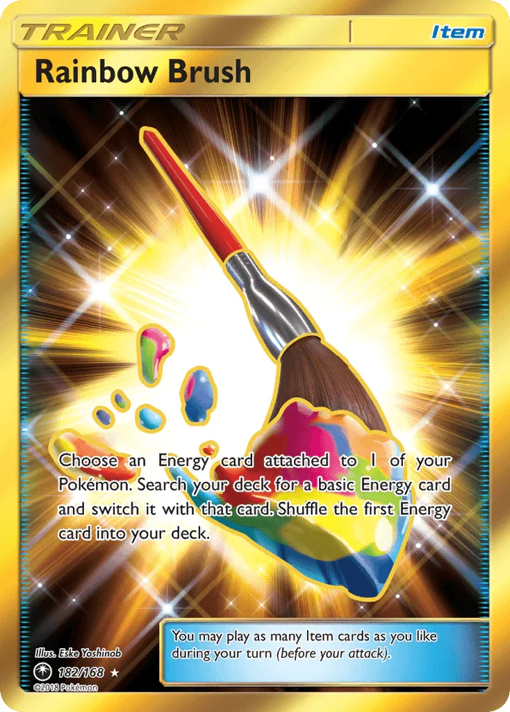 182, Holofoil, Item, Secret Rare, Sun & Moon: Celestial Storm Rainbow Brush (182/168) [Sun & Moon: Celestial Storm] - Trading Card World
