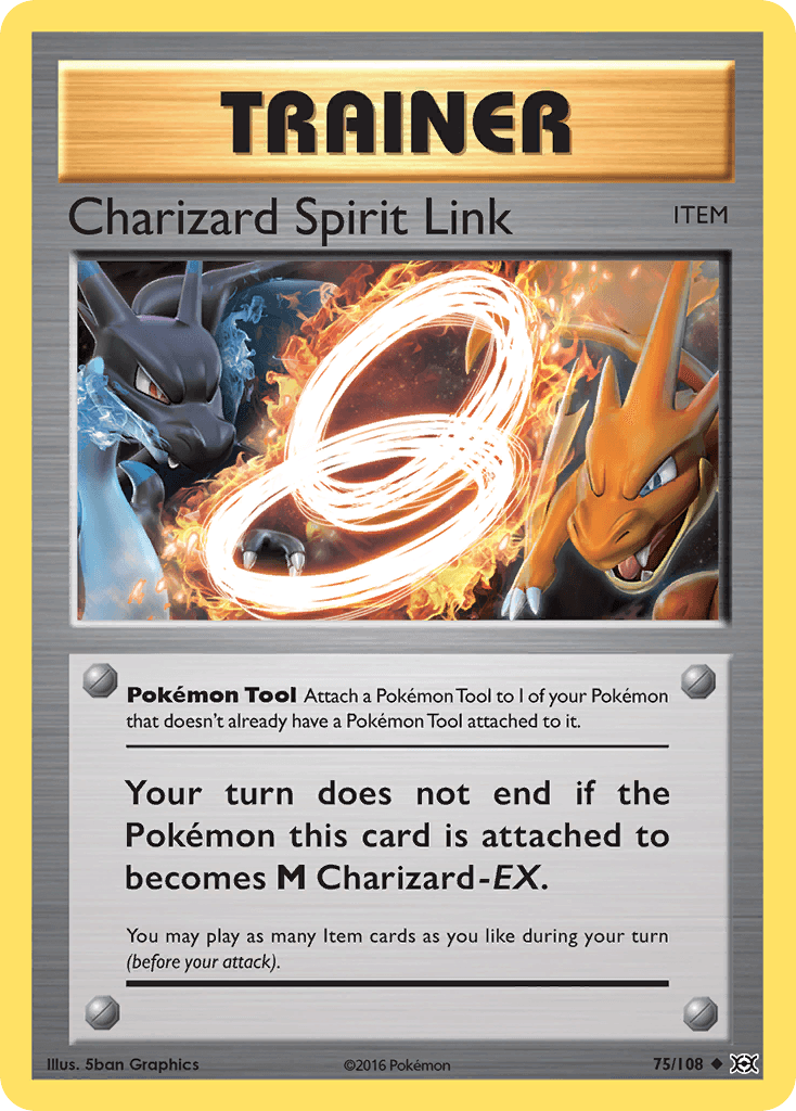 75, Item, Normal, Reverse Holofoil, Uncommon, XY: Evolutions Charizard Spirit Link (75/108) [XY: Evolutions] - Trading Card World