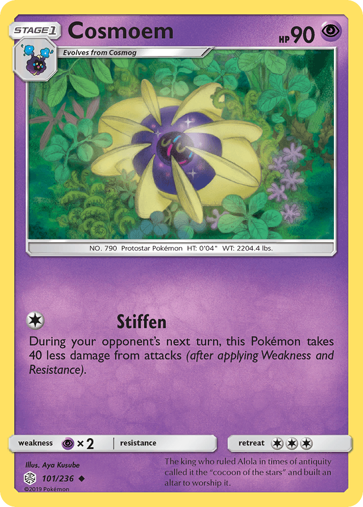 Normal, Psychic, Psychic[×2], Reverse Holofoil, Sun & Moon: Cosmic Eclipse, Uncommon Cosmoem (101/236) [Sun & Moon: Cosmic Eclipse] - Trading Card World