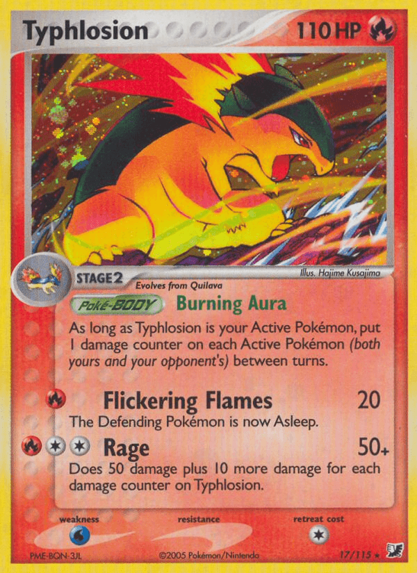 17, EX: Unseen Forces, Fire, Holo Rare, Holofoil, Water[×2] Typhlosion (17/115) [EX: Unseen Forces] - Trading Card World