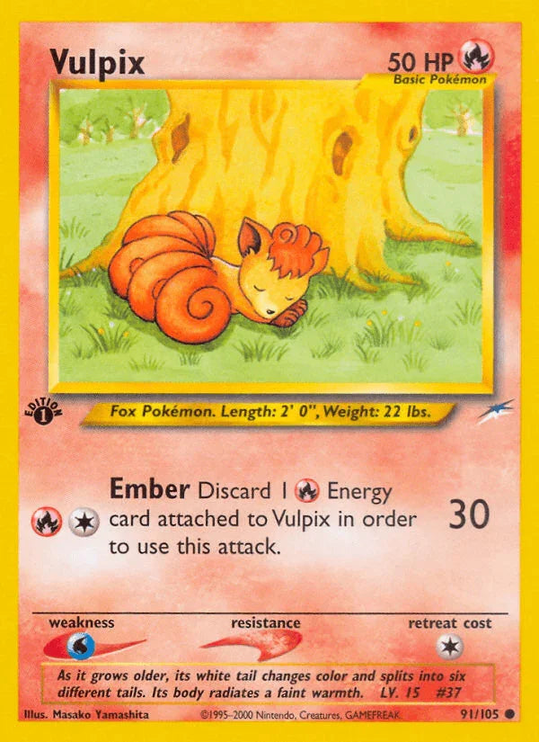1st Edition Normal, 91, Common, Fire, Neo Destiny 1st Edition, Water[×2] Vulpix (91/105) [Neo Destiny 1st Edition] - Trading Card World
