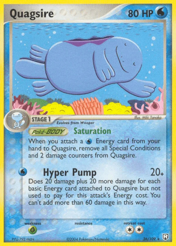 26, EX: Team Rocket Returns, Grass[×2], Normal, Rare, Water Quagsire (26/109) [EX: Team Rocket Returns] - Trading Card World