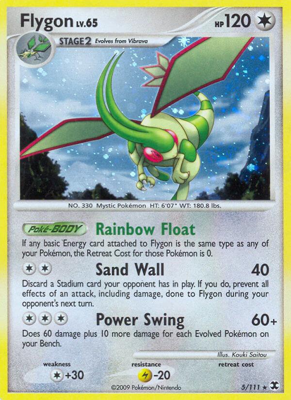 Colorless, Colorless[+30], Lightning[-20], Normal, Platinum: Rising Rivals, Rare Flygon (5/111) (Theme Deck Exclusive) [Platinum: Rising Rivals] - Trading Card World