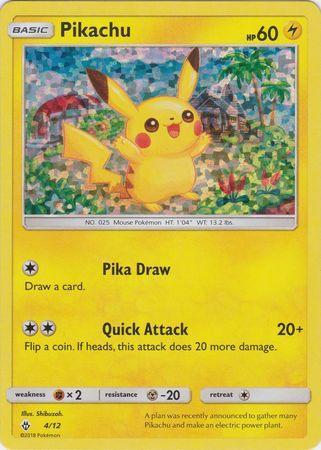 Fighting[×2], Holofoil, Lightning, McDonald's Promos: 2018 Collection, Metal[-20], Promo Pikachu (4/12) [McDonald's Promos: 2018 Collection] - Trading Card World