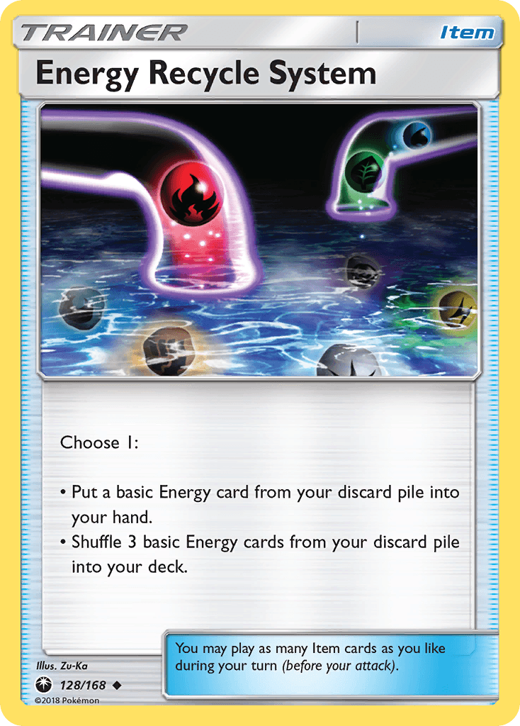 128, Item, Normal, Reverse Holofoil, Sun & Moon: Celestial Storm, Uncommon Energy Recycle System (128/168) [Sun & Moon: Celestial Storm] - Trading Card World