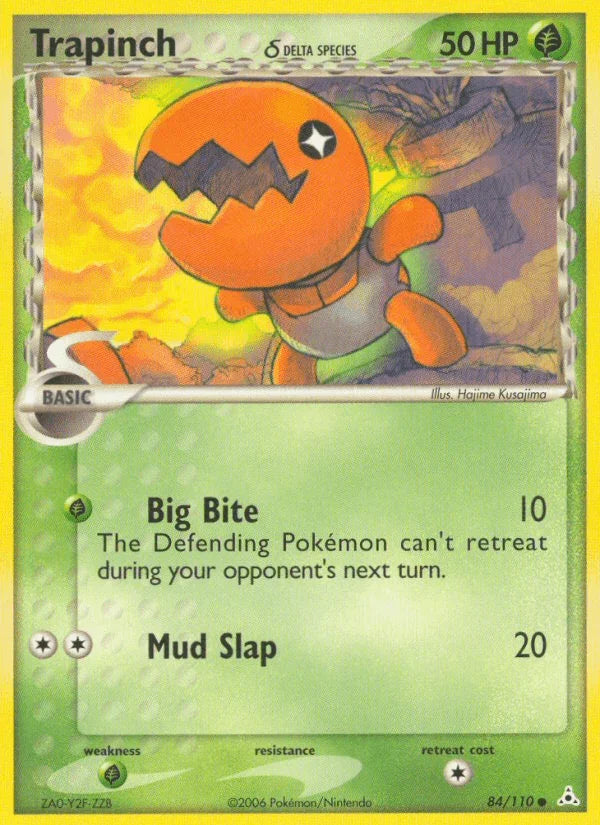 84, Common, EX: Holon Phantoms, Grass, Grass[×2], Normal Trapinch (84/110) (Delta Species) [EX: Holon Phantoms] - Trading Card World