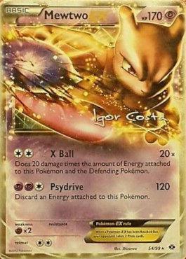 54, Normal, Psychic, Psychic[×2], Ultra Rare, World Championships 2012 Mewtwo EX (54/99) (Pesadelo Prism - Igor Costa) [World Championships 2012] - Trading Card World