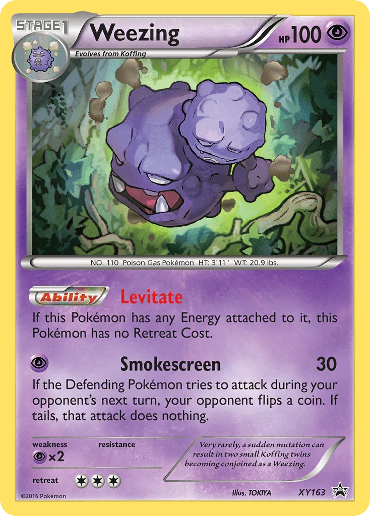 Holofoil, Promo, Psychic, Psychic[×2], XY163, XY: Black Star Promos Weezing (XY163) [XY: Black Star Promos] - Trading Card World