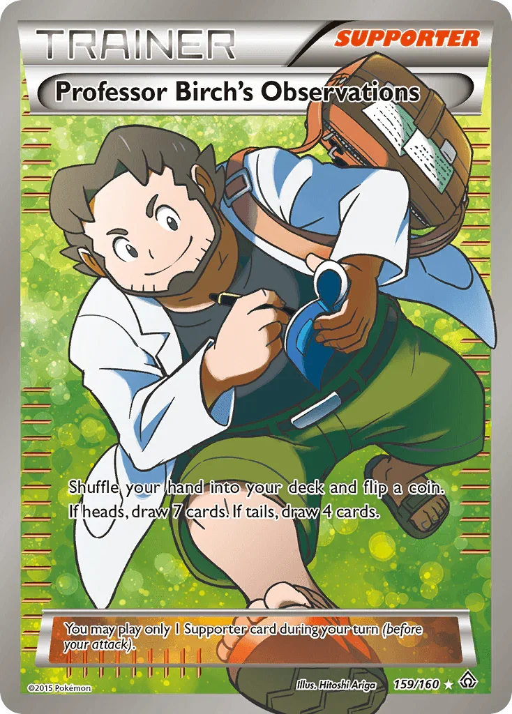 159, Holofoil, Supporter, Ultra Rare, XY: Primal Clash Professor Birch's Observations (159/160) [XY: Primal Clash] - Trading Card World