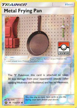 112a, Item, Promo, Reverse Holofoil, Sun & Moon: Forbidden Light Metal Frying Pan (112a/131) (League Promo) [Sun & Moon: Forbidden Light] - Trading Card World
