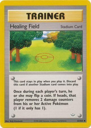 61, Neo Revelation Unlimited, Normal, Stadium, Uncommon Healing Field (61/64) [Neo Revelation Unlimited] - Trading Card World