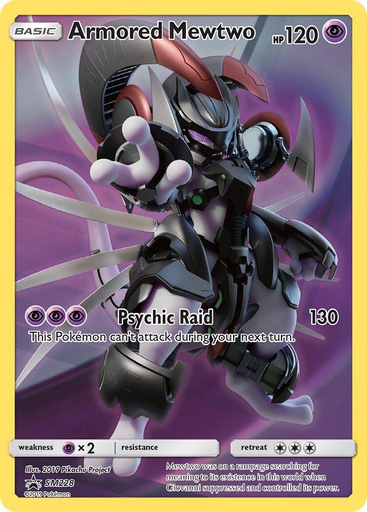 Black Star Promo, Holofoil, Psychic, Psychic[×2], SM228, Sun & Moon: Black Star Promos Armored Mewtwo (SM228) [Sun & Moon: Black Star Promos] - Trading Card World