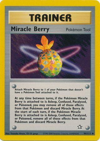 94, Item, Neo Genesis Unlimited, Normal, Uncommon Miracle Berry (94/111) [Neo Genesis Unlimited] - Trading Card World