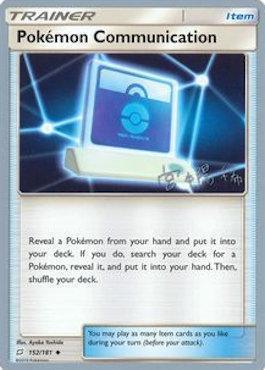 152, Item, Normal, Uncommon, World Championships 2019 Pokemon Communication (152/181) (Pikarom Judge - Haruki Miyamoto) [World Championships 2019] - Trading Card World