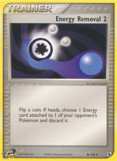 80, EX: Ruby & Sapphire, Item, Normal, Reverse Holofoil, Uncommon Energy Removal 2 (80/109) [EX: Ruby & Sapphire] - Trading Card World